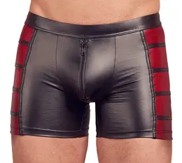 NEK Men’s Pants Matte Black/Red L with Padded Zip Front