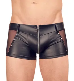 Svenjoyment Men's Matte Look Pants L with Mesh Panels and Decorative Studs