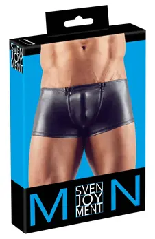 NEK Men's Shiny Party Pants with Zipper Detail, Size M