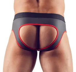 NEK Men's Jock XL Neoprene-Look Matte Finish, Front Zip, Black