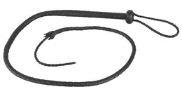 ZADO Single Tail Leather Impact Whip 132 cm Black