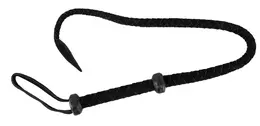 ZADO Single Tail Suede Whip 90cm - Braided Leather, Reinforced Handle