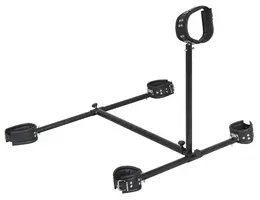 ZADO Adjustable Leather Floor Restraint System Black Split Leather