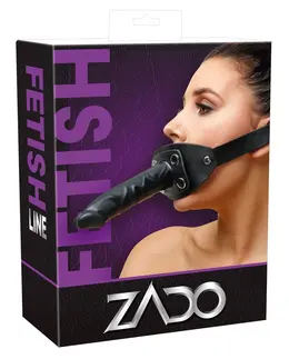ZADO Intimate Silicone System Adjustable Leather Head Strap Black