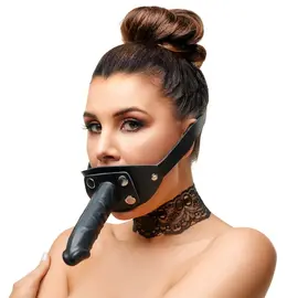 ZADO Intimate Silicone System Adjustable Leather Head Strap Black