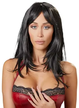 Black Level Long Synthetic Wig with Fringe 50cm Adjustable Fit