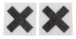 You2Toys Decorative Black Cross Adhesive Nipple Covers 5.9cm
