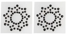 You2Toys Rhinestone Star-Shaped Body Stickers Black 1.5cm Set of 2