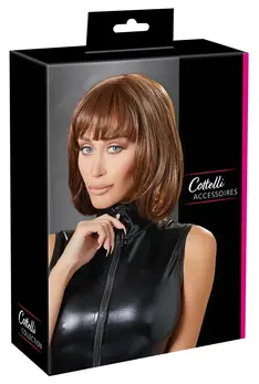 Cottelli Collection Bob Wig Adjustable Brown 28cm Polyester