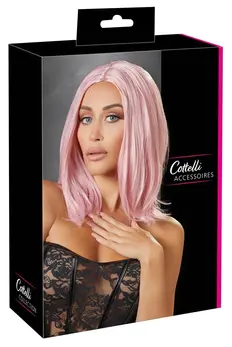 You2Toys Bob Style Wig Adjustable Pink 30cm Polyester