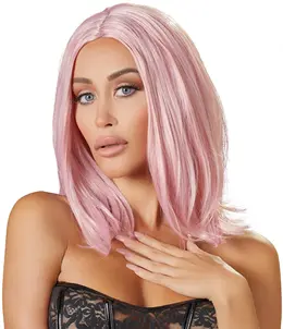 You2Toys Bob Style Wig Adjustable Pink 30cm Polyester