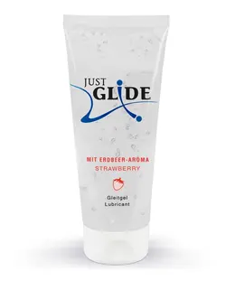 Just Glide Strawberry 200 ml Water-Based Lubricant - Fruity Aroma