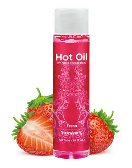 Nuei Hot Oil Strawberry 100 ml - Warming Massage Oil with Strawberry Aroma