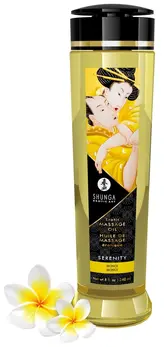 Shunga Serenity Massage Oil 240ml - Natural Vegan Monoi Aroma
