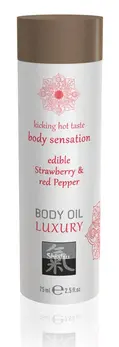 HOT Massage Oil Strawberry & Red Pepper 75 ml - Aromatic Body Care