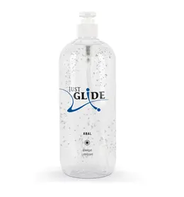Just Glide Anal Water-Based Lubricant 1L - pH-Balanced, Vegan Formula
