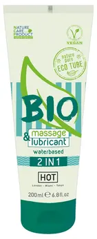 HOT BIO Water-Based 2in1 Gel 100ml - Organic Lubricant & Massage Gel