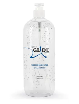 Just Glide Water-Based Lubricant 1L - Vegan, Latex-Compatible Formula