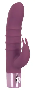 Elegant Series Rabbit Vibe Dual Action Silicone Waterproof 16cm Pink