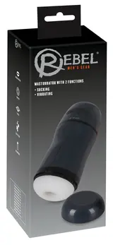 Rebel Intimate Device 2-in-1 Suction & Vibration, 21.8 cm, Black