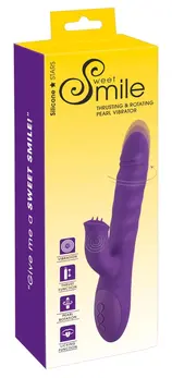 Sweet Smile Thrust Rotating Intimate Rabbit Device Silicone 24.7cm Pink