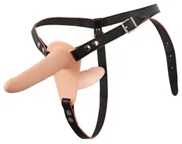 You2Toys Vibrating Double Strap-On Set, Adjustable Harness, Black