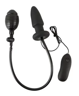You2Toys Inflatable Vibrating Plug 7 Modes Black 12.2cm Silicone