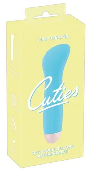 Cuties Mini Vibrating Device Blue 7-Mode USB Rechargeable Waterproof 12.9cm