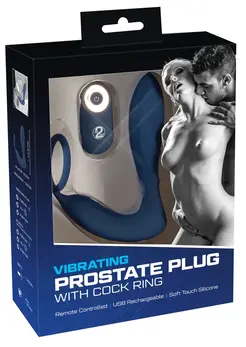 You2Toys Vibrating Silicone Prostate System with Remote, Black, 14.5 cm