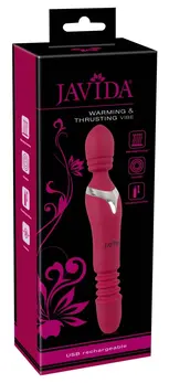 Javida Warming & Thrusting Massage Wand 27cm, 7 Modes, USB Rechargeable