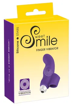 Sweet Smile Finger Model Intimate Massager Purple Silicone 9.3 cm