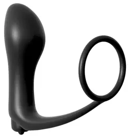 Pipedream Ass-Gasm Vibrating Black Intimate System with Cockring, 10.4cm