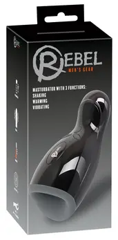 Rebel Intimate Machine 3-in-1 Black - Vibration, Warming & Motion, 20 cm