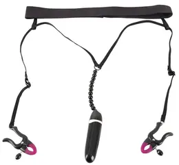 Bad Kitty Adjustable Vibrating Intimate String with Beads - Black