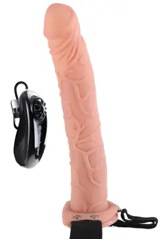Fetish Fantasy Vibrating Strap-On System 29cm Beige Adjustable Harness