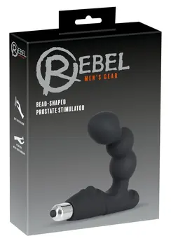 Rebel P-Spot Vibrator Curved Silicone Black 11 cm - Prostate Massager