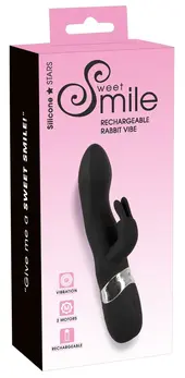 Sweet Smile Rechargeable Rabbit Vibrator Dual Motor Silicone 21cm