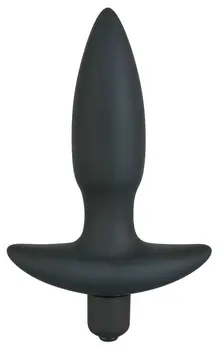 Black Velvets Silicone Small Plug with Multi-Speed Vibration, 13 cm