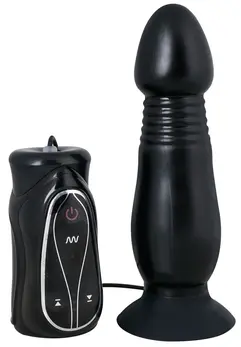 You2Toys Vibrating Plug with Suction Base Black 16 cm TPE