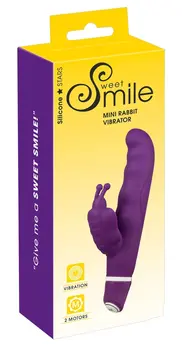 Smile G-Butterfly Silicone Dual Motor Intimate Device Purple 15.5cm