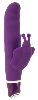 Smile G-Butterfly Silicone Dual Motor Intimate Device Purple 15.5cm