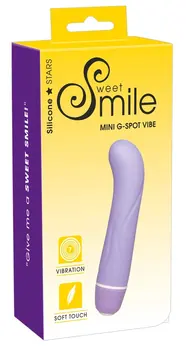 Sweet Smile Mini-G Compact Vibrator Purple Silicone 12.4cm