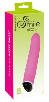 Smile Happy Pink Vibrator 7-Mode Curved Model - Compact Design
