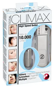 You2Toys Total Climax Bullet Wired Massager 6 Modes 5.5cm Silver