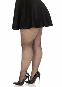 Leg Avenue Plus Elastane Micro Net Tights Black XL Comfort Fit