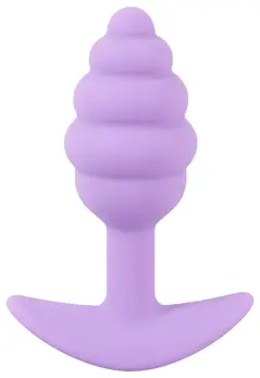 Cuties Silicone Compact Plug Purple - Textured Beginner’s Model 7.5 cm