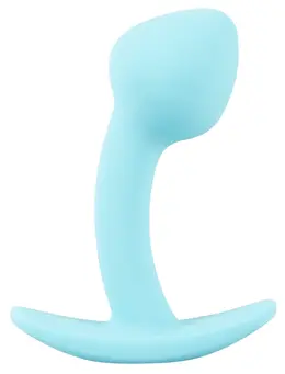 Cuties Blue Anal Plug Mini Silicone 7.1 cm Flexible Silk Touch