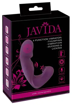 Javida 4 Function Vibrator Silicone Multi-Mode Intimate Device 18cm