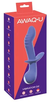 You2Toys AWAQ.U Vibrator 2 Purple Dual Motor Silicone Massager 21.6cm