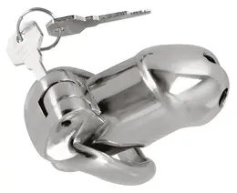 Fetish Collection Chastity Cage II Stainless Steel Short Lockable System